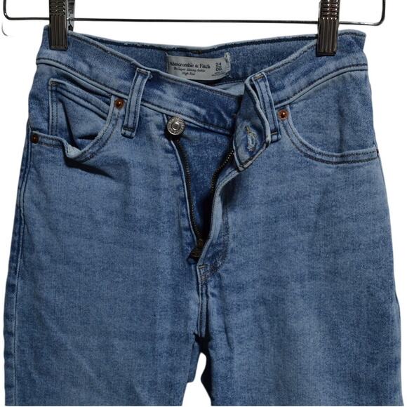 Abercrombie & Fitch Super Skinny Ankle High Rise Jeans Size 24/00 - Picture 4 of 6